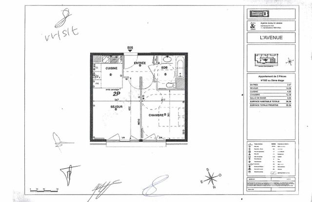 Appartement F2 à vendre - 2 pièces - 39.35 m2 - MONTROUGE - 92 - ILE-DE-FRANCE - Century 21 Côté Ecrivains