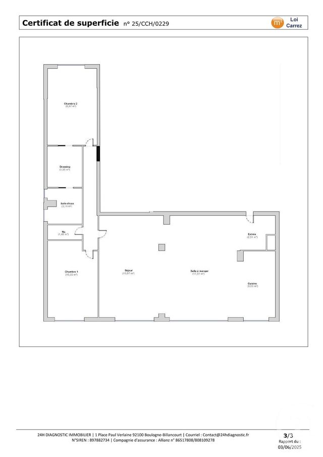 Appartement F4 à vendre - 4 pièces - 73.0 m2 - MONTROUGE - 92 - ILE-DE-FRANCE - Century 21 Côté Ecrivains