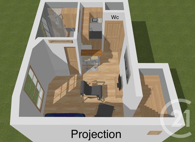 Appartement F1 à vendre - 1 pièce - 24.17 m2 - BAGNEUX - 92 - ILE-DE-FRANCE - Century 21 Côté Ecrivains