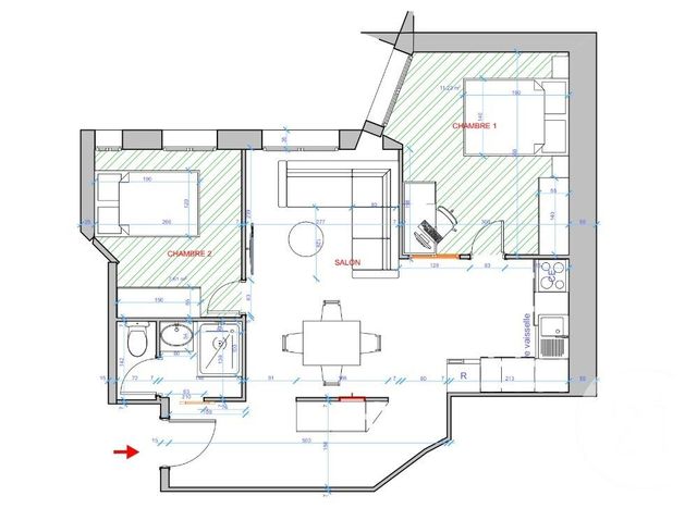 Appartement F3 à vendre - 3 pièces - 51.0 m2 - MONTROUGE - 92 - ILE-DE-FRANCE - Century 21 Côté Ecrivains