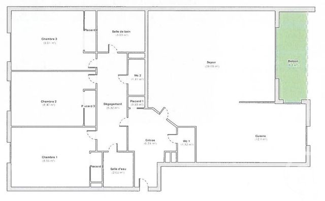 Appartement F4 à vendre - 4 pièces - 87.8 m2 - MONTROUGE - 92 - ILE-DE-FRANCE - Century 21 Côté Ecrivains