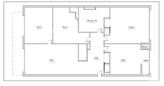 Appartement F3 bis à vendre - 3 pièces - 72.28 m2 - PARIS - 75014 - ILE-DE-FRANCE - Century 21 Côté Ecrivains